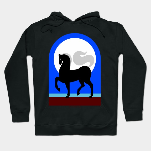 Moon horse Hoodie by tuditees